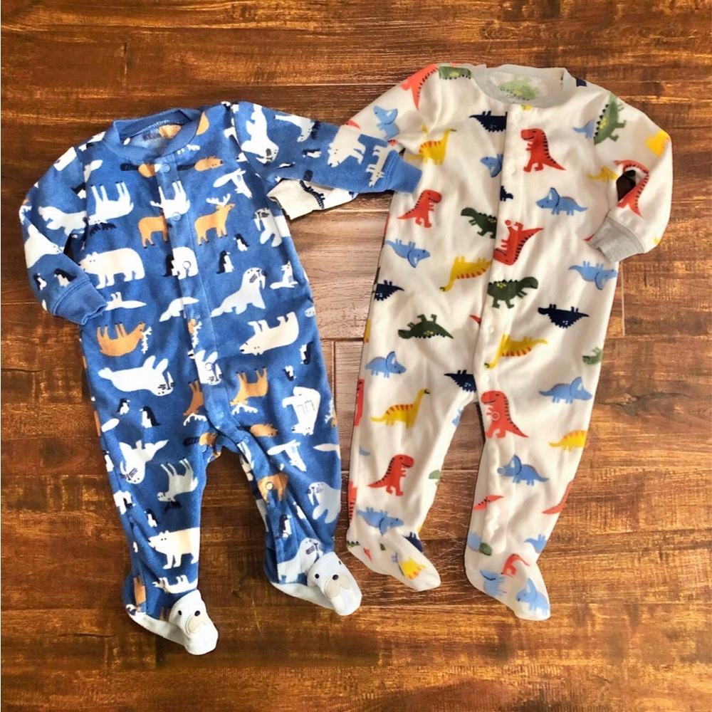 SOLD Carter 6 Month Fleece Snap Pajamas